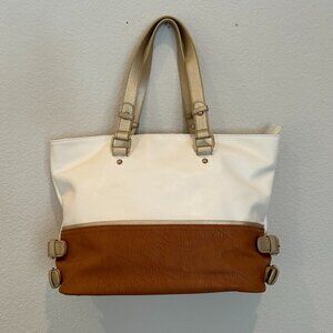 Charming Charlie Beige and Tan Purse